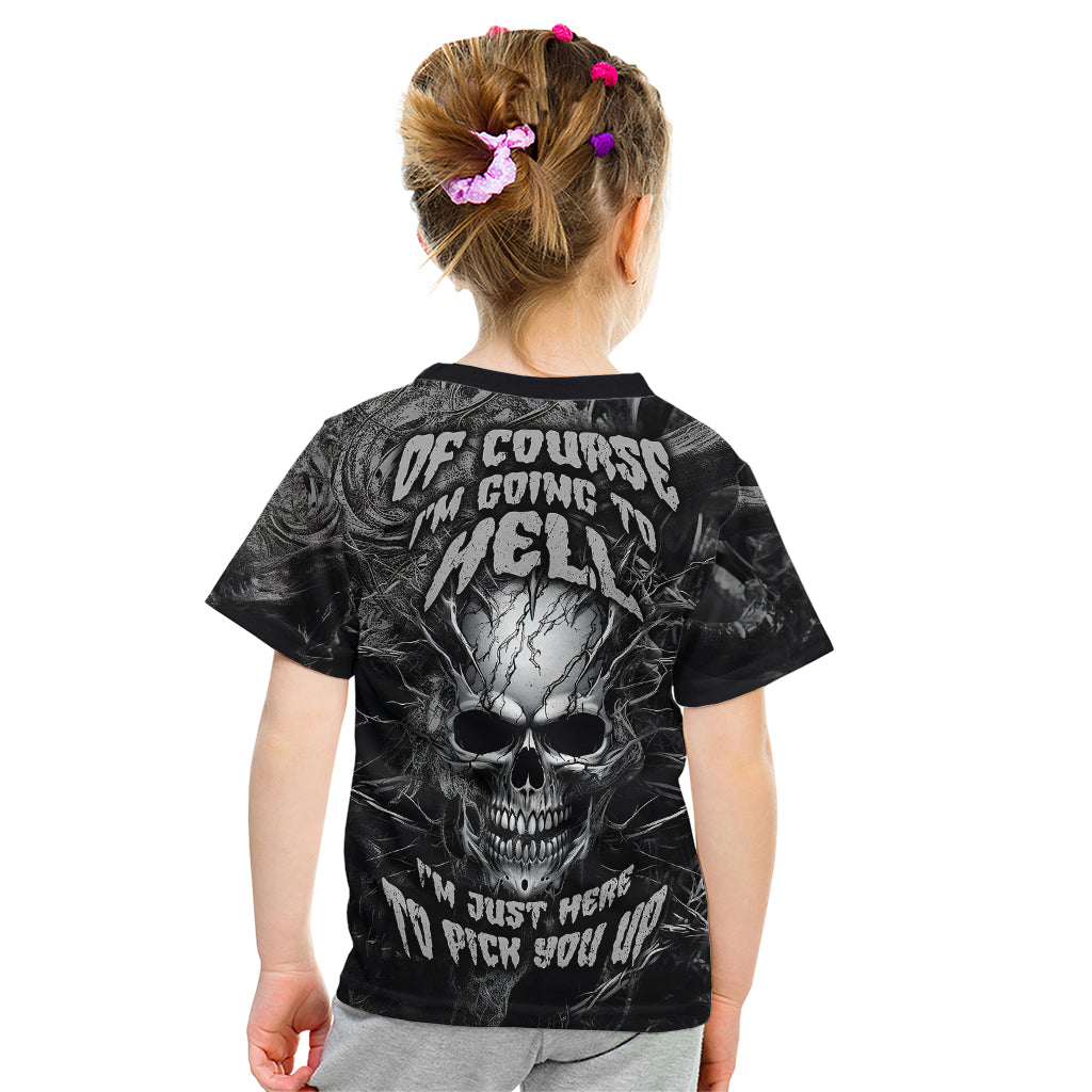 Horror Skull Kid T Shirt Of course i'm going to hell i'm just here to pick you up - Wonder Print Shop