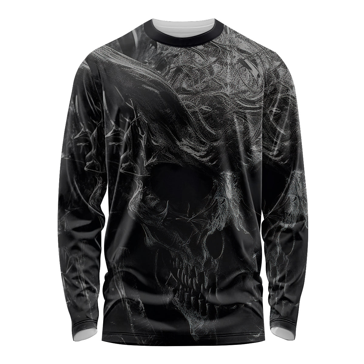 Horror Skull Long Sleeve Shirt Of course i'm going to hell i'm just here to pick you up - Wonder Print Shop