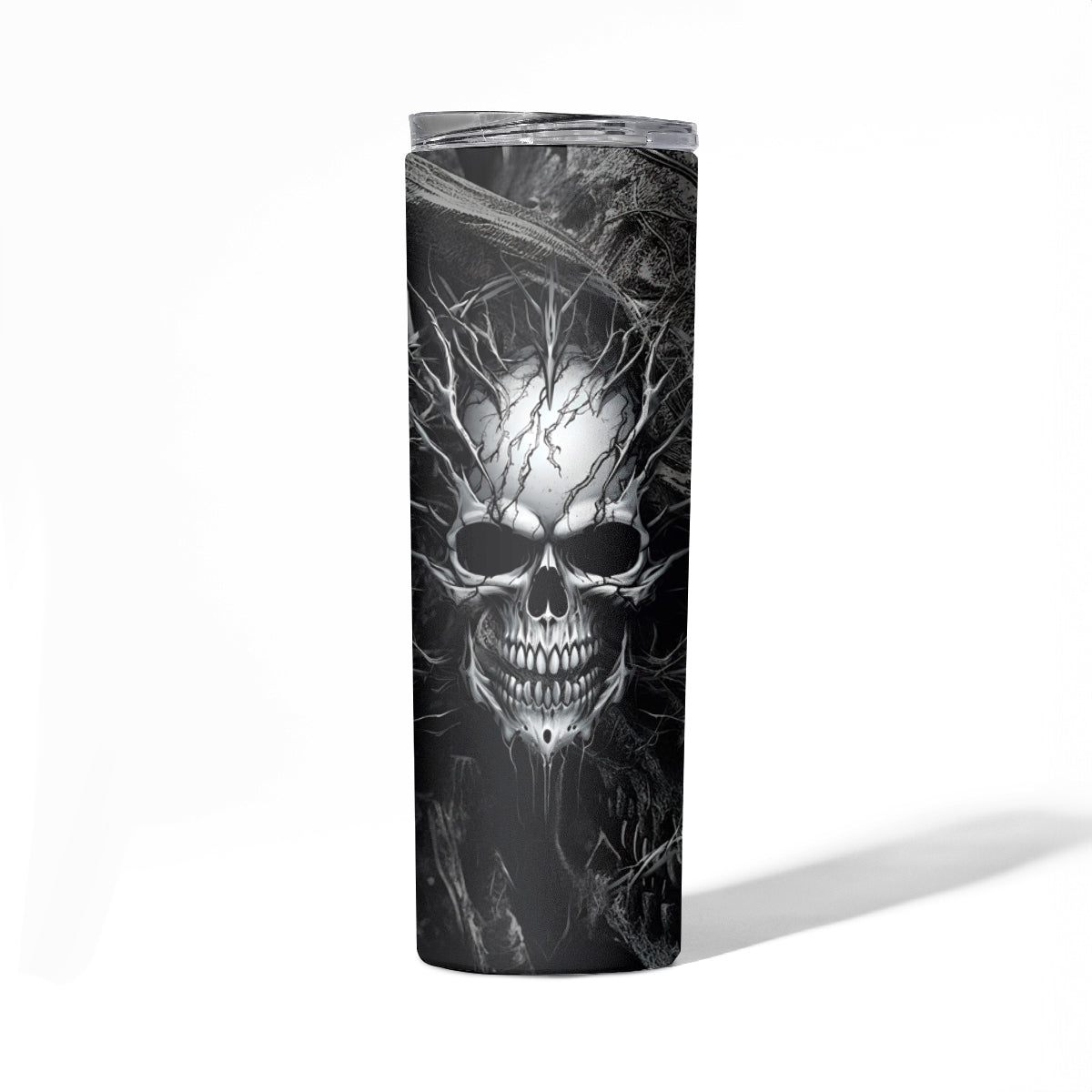 Horror Skull Skinny Tumbler Of course i'm going to hell i'm just here to pick you up - Wonder Print Shop