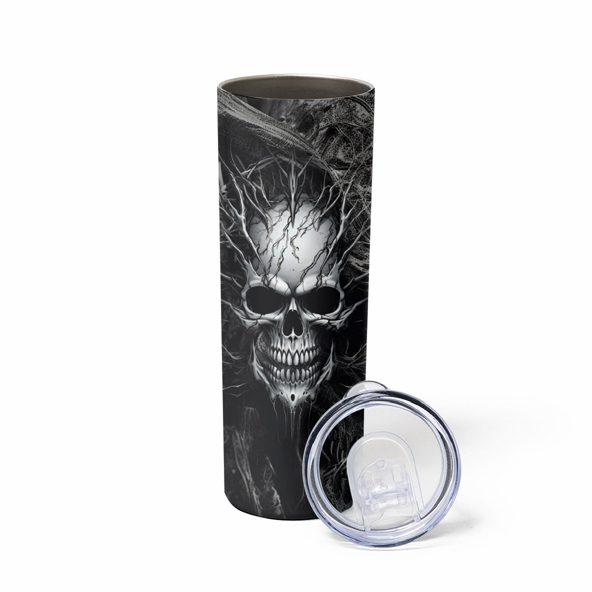 Horror Skull Skinny Tumbler Of course i'm going to hell i'm just here to pick you up - Wonder Print Shop