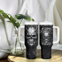 Horror Skull Tumbler With Handle Of course i'm going to hell i'm just here to pick you up - Wonder Print Shop