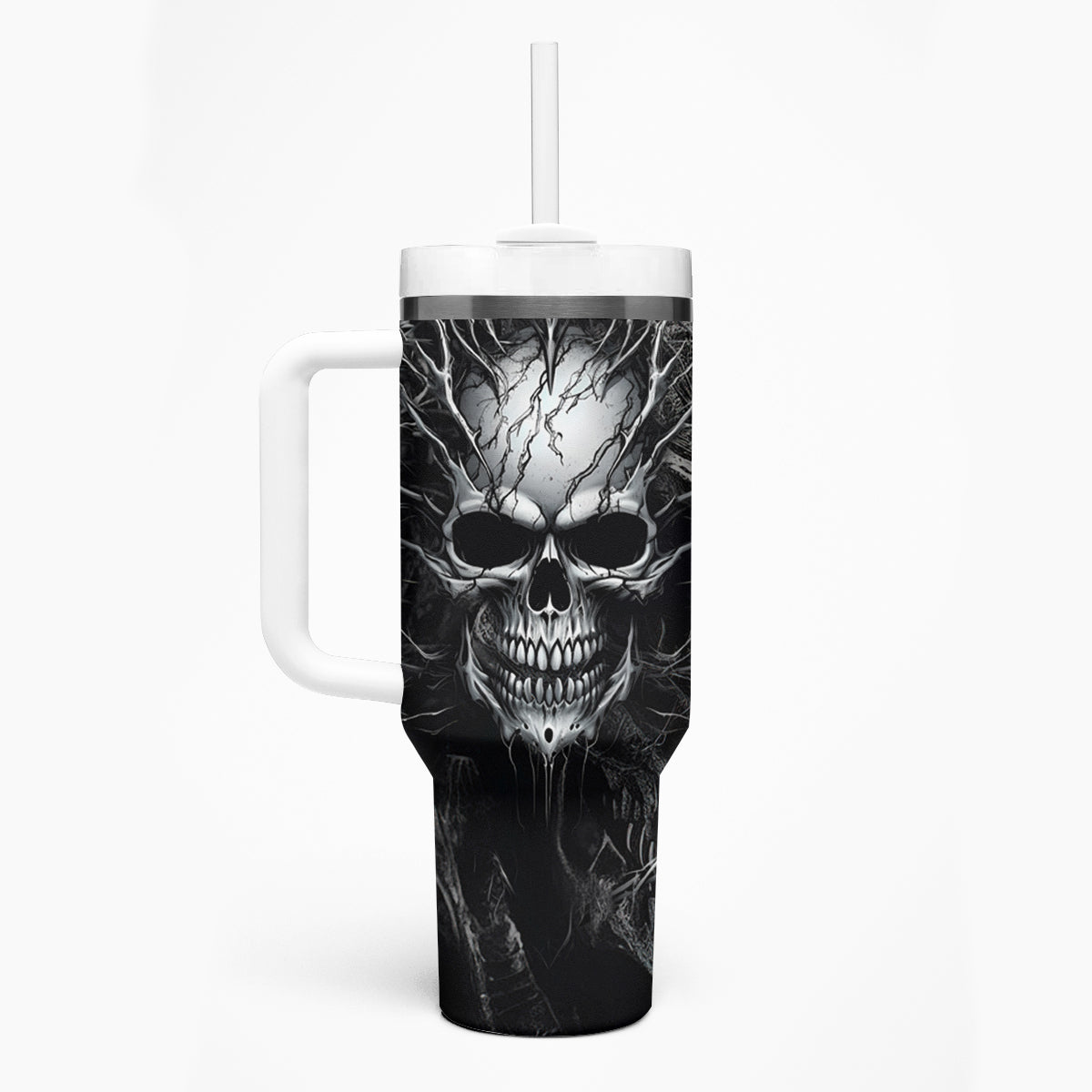 Horror Skull Tumbler With Handle Of course i'm going to hell i'm just here to pick you up - Wonder Print Shop