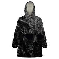 Horror Skull Wearable Blanket Hoodie Of course i'm going to hell i'm just here to pick you up - Wonder Print Shop