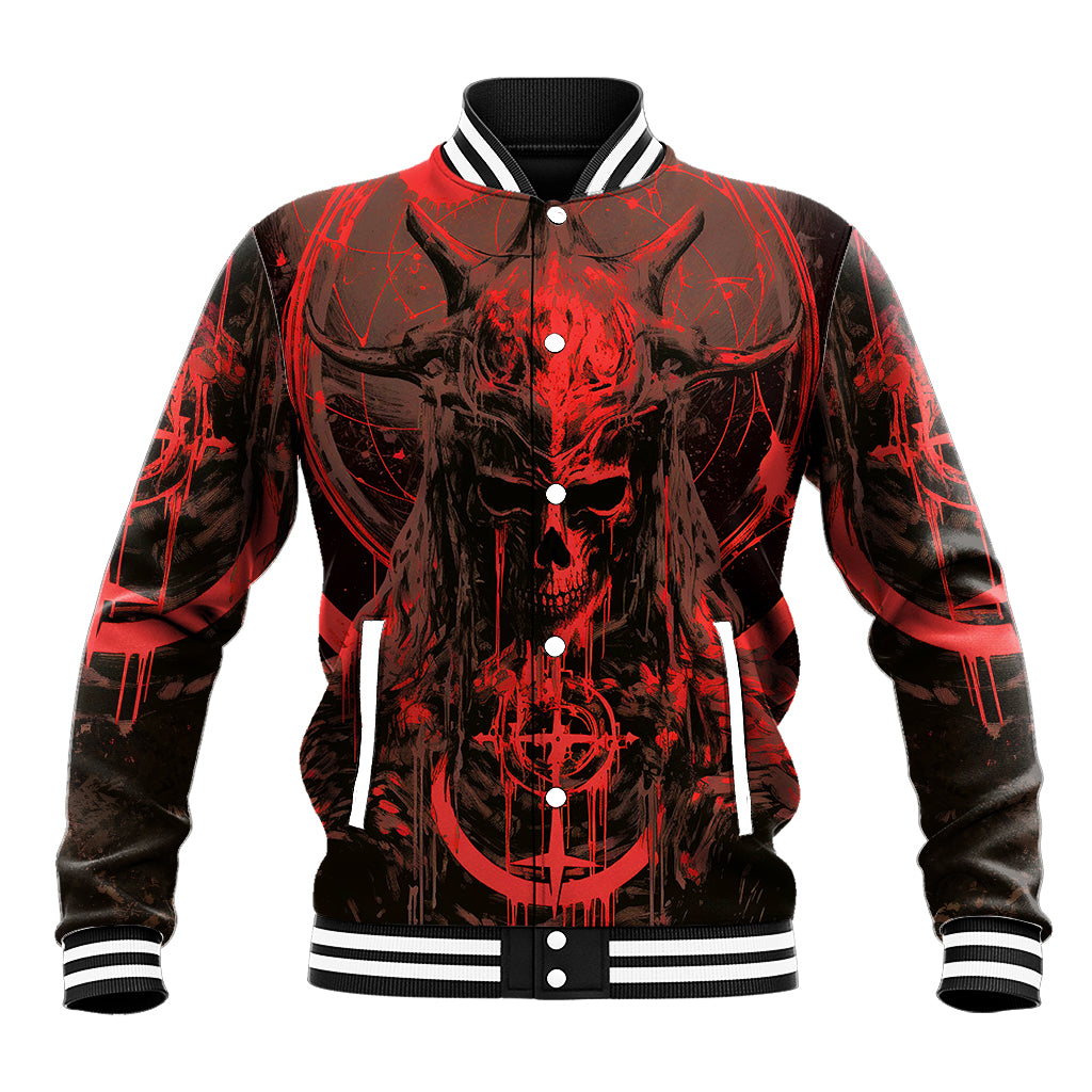 Demon Skull Baseball Jacket Welcome to Hell - Wonder Print Shop