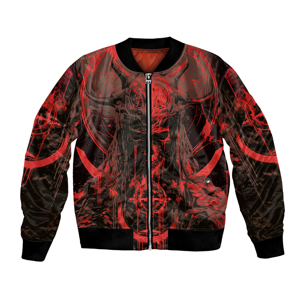 Demon Skull Bomber Jacket Welcome to Hell - Wonder Print Shop