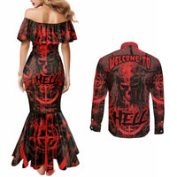 demon-skull-couples-matching-mermaid-dress-and-long-sleeve-button-shirts-welcome-to-hell