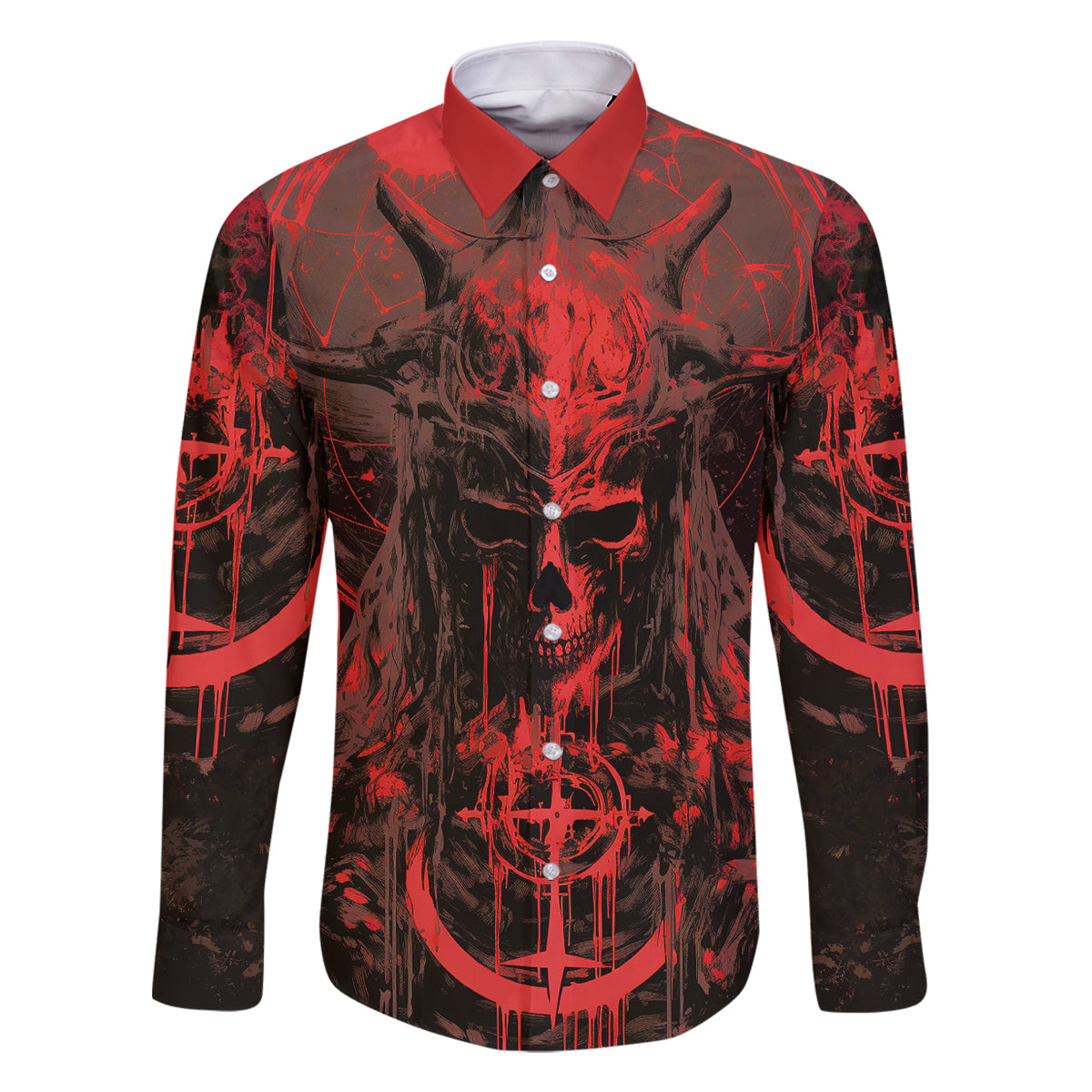 Demon Skull Family Matching Off Shoulder Short Dress and Hawaiian Shirt Welcome to Hell - Wonder Print Shop