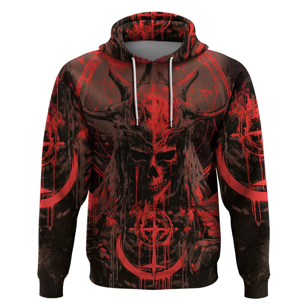 Demon Skull Hoodie Welcome to Hell - Wonder Print Shop