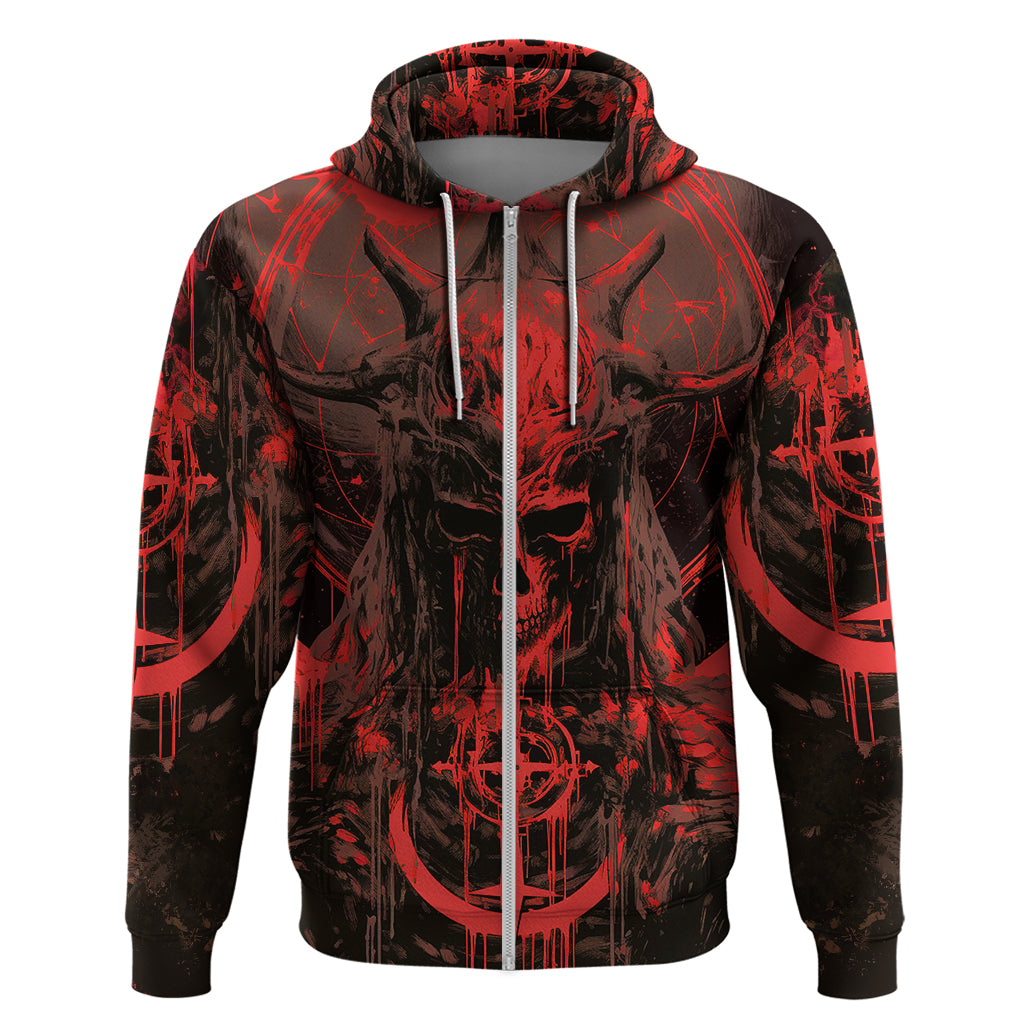 Demon Skull Hoodie Welcome to Hell - Wonder Print Shop