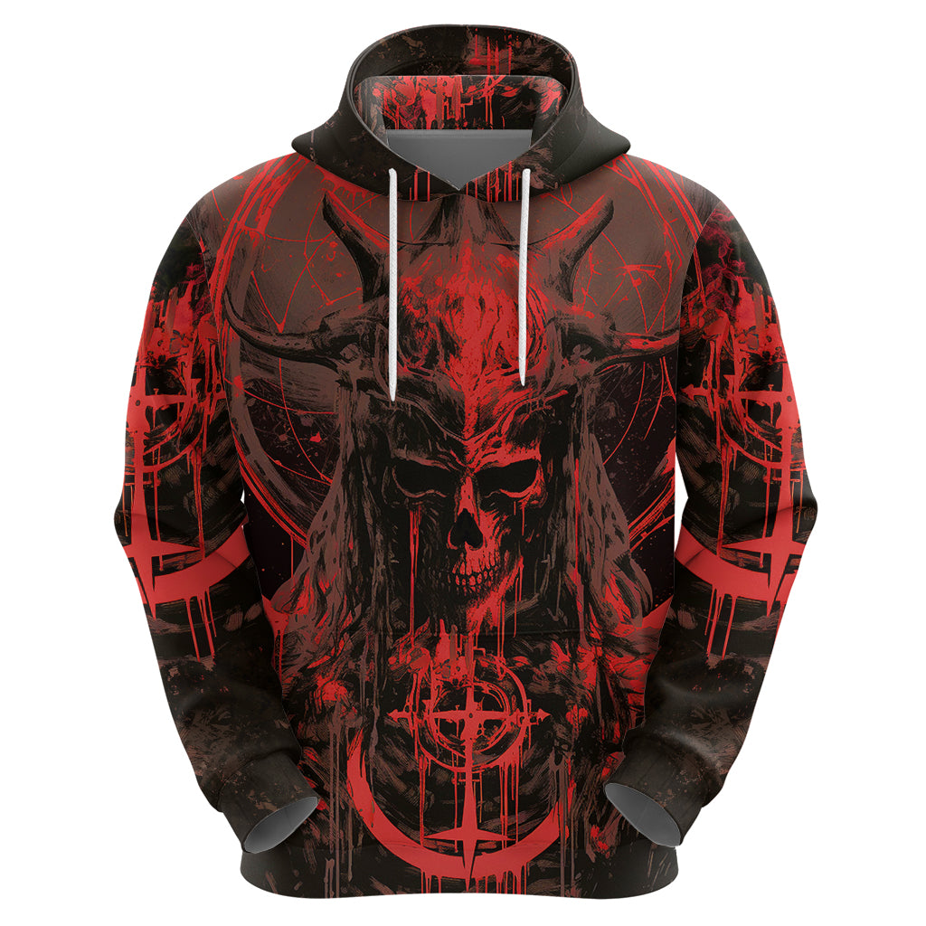 Demon Skull Hoodie Welcome to Hell - Wonder Print Shop