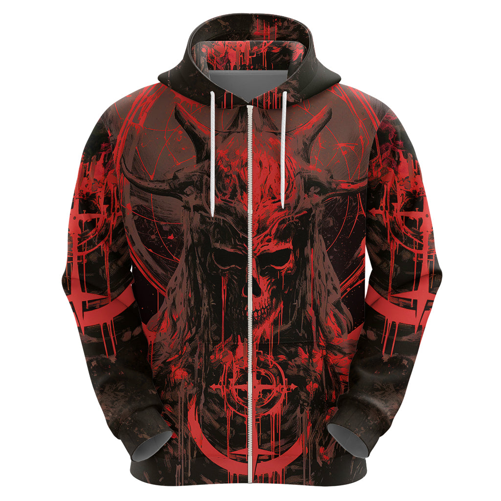 Demon Skull Hoodie Welcome to Hell - Wonder Print Shop