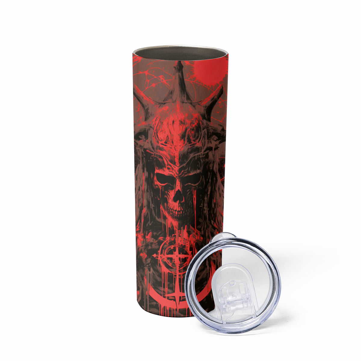Demon Skull Skinny Tumbler Welcome to Hell - Wonder Print Shop