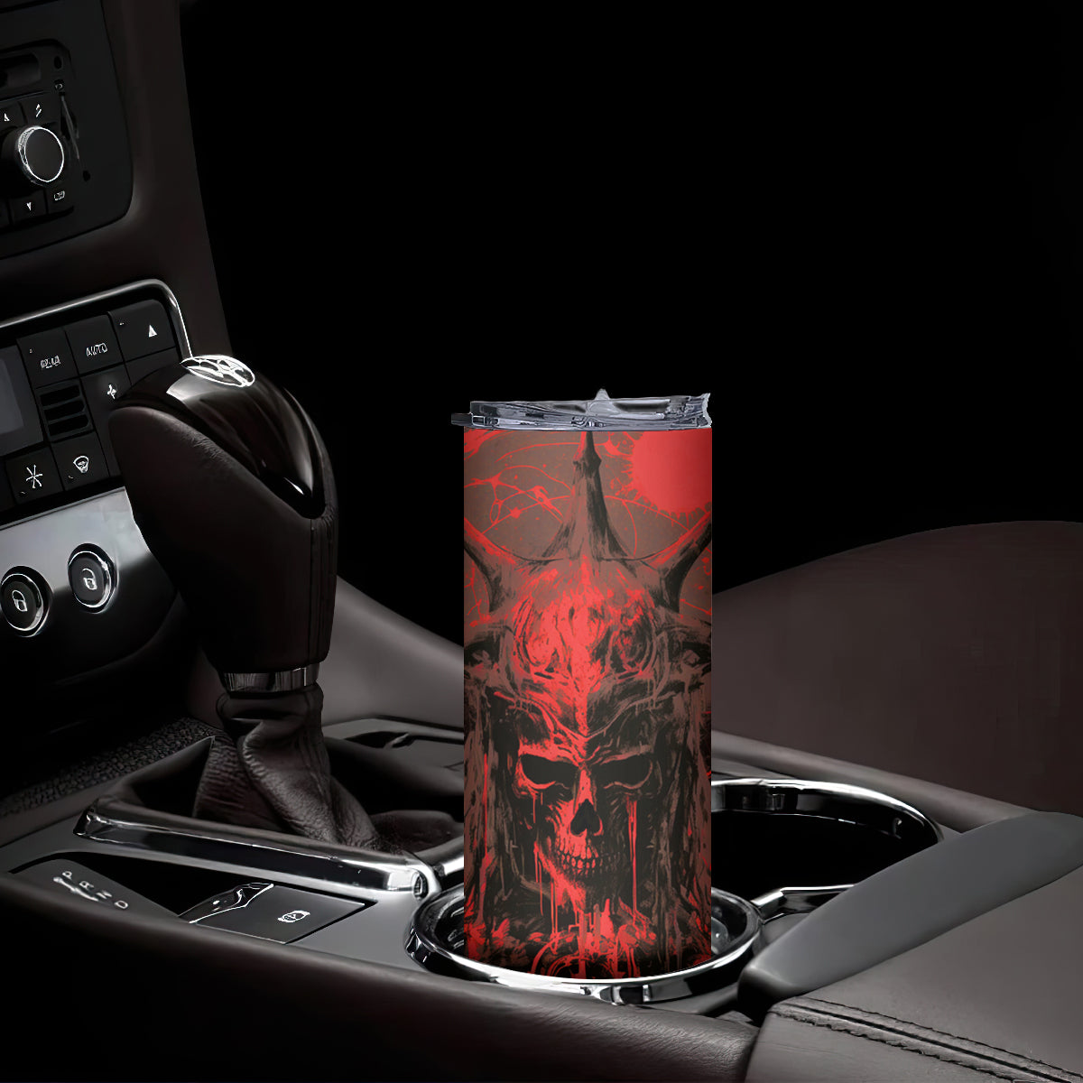 Demon Skull Skinny Tumbler Welcome to Hell - Wonder Print Shop