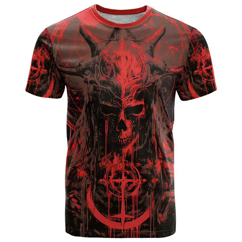Demon Skull T Shirt Welcome to Hell - Wonder Print Shop