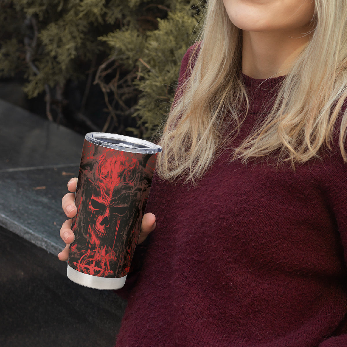 Demon Skull Tumbler Cup Welcome to Hell - Wonder Print Shop