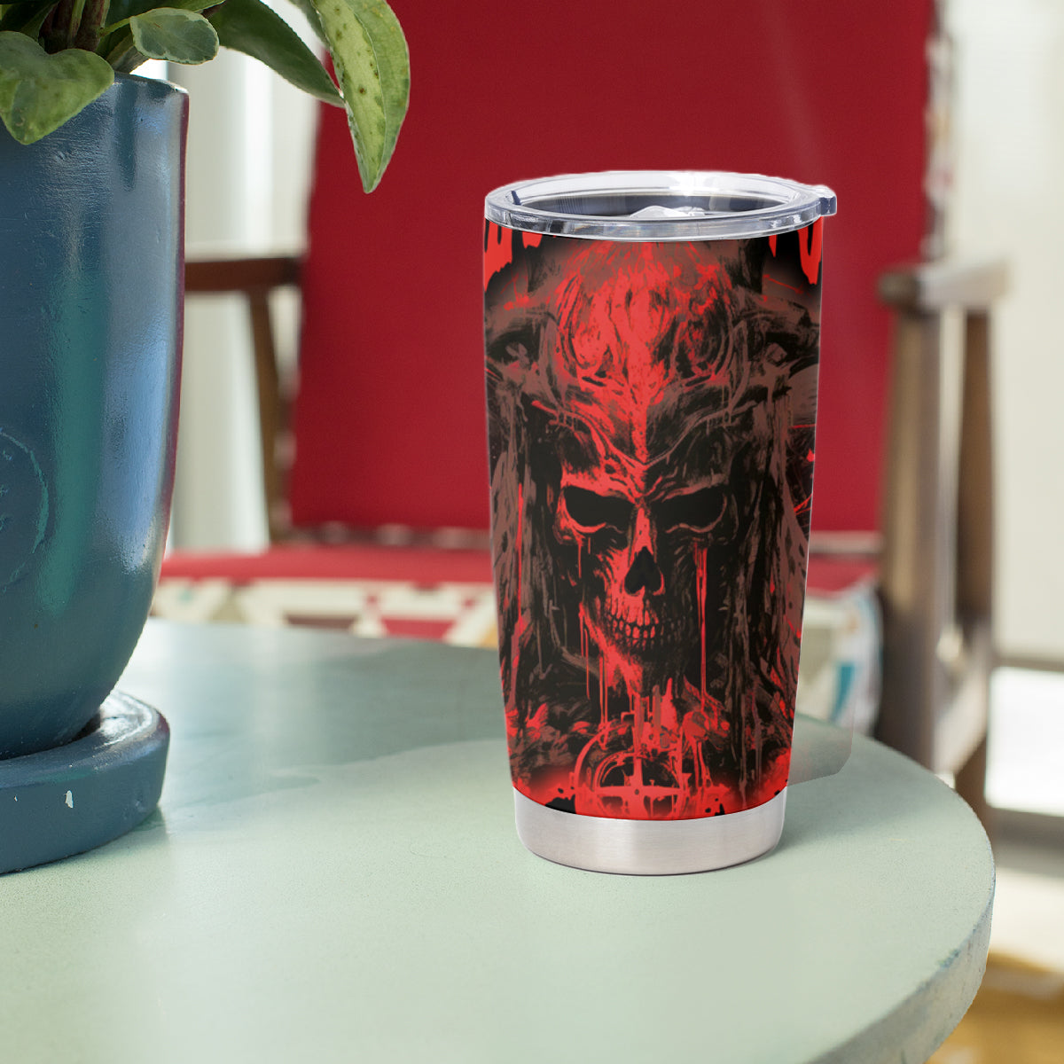 Demon Skull Tumbler Cup Welcome to Hell - Wonder Print Shop