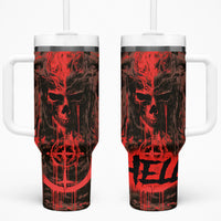 Demon Skull Tumbler With Handle Welcome to Hell - Wonder Print Shop