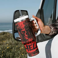 Demon Skull Tumbler With Handle Welcome to Hell - Wonder Print Shop