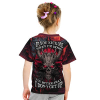 Demon Skull Kid T Shirt You Better Pray I Don't Get Up - Wonder Print Shop