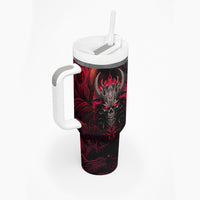 Demon Skull Tumbler With Handle You Better Pray I Don't Get Up - Wonder Print Shop