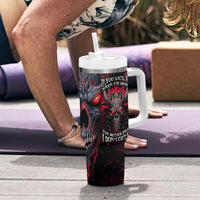 Demon Skull Tumbler With Handle You Better Pray I Don't Get Up - Wonder Print Shop
