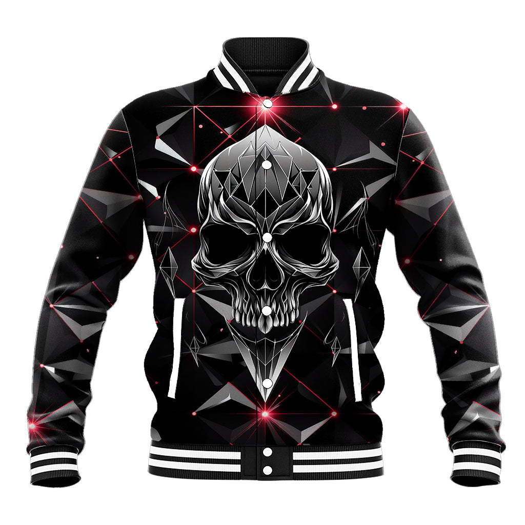 Diamond Skull Baseball Jacket Shine Bright Like Diamond - Wonder Print Shop