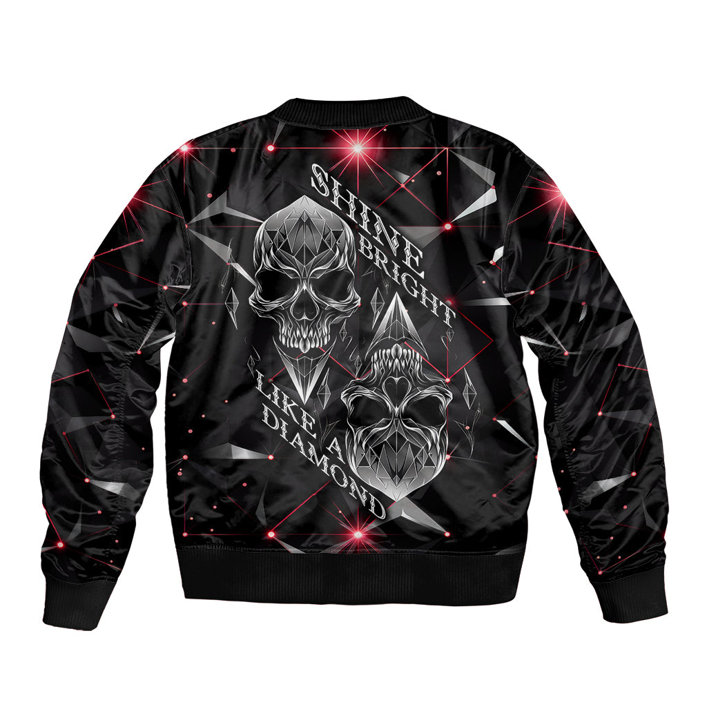 Diamond Skull Bomber Jacket Shine Bright Like Diamond - Wonder Print Shop
