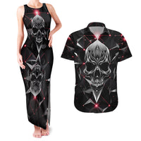 Diamond Skull Couples Matching Tank Maxi Dress and Hawaiian Shirt Shine Bright Like Diamond - Wonder Print Shop