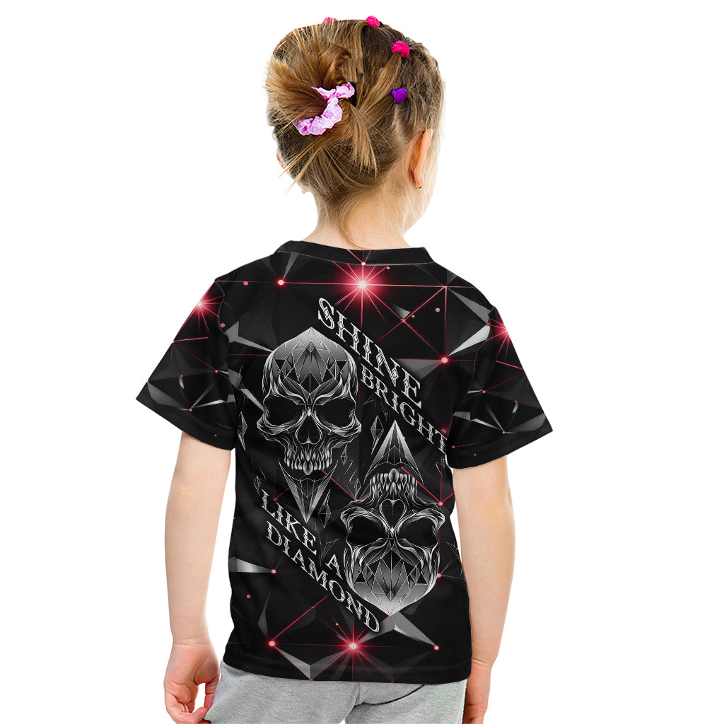 Diamond Skull Kid T Shirt Shine Bright Like Diamond - Wonder Print Shop