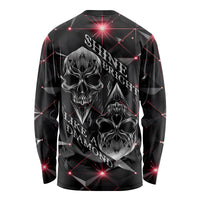 Diamond Skull Long Sleeve Shirt Shine Bright Like Diamond - Wonder Print Shop