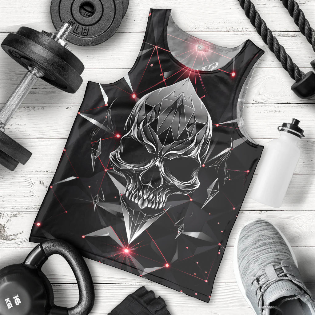 Diamond Skull Men Tank Top Shine Bright Like Diamond - Wonder Print Shop