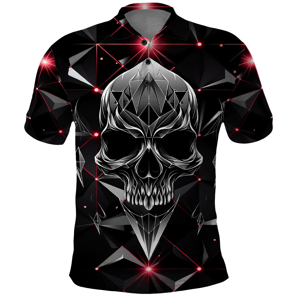 Diamond Skull Polo Shirt Shine Bright Like Diamond - Wonder Print Shop