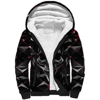 Diamond Skull Sherpa Hoodie Shine Bright Like Diamond - Wonder Print Shop