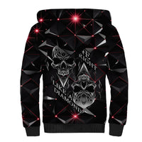 Diamond Skull Sherpa Hoodie Shine Bright Like Diamond - Wonder Print Shop