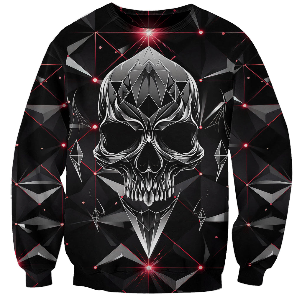 Diamond Skull Sweatshirt Shine Bright Like Diamond - Wonder Print Shop