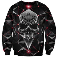 Diamond Skull Sweatshirt Shine Bright Like Diamond - Wonder Print Shop