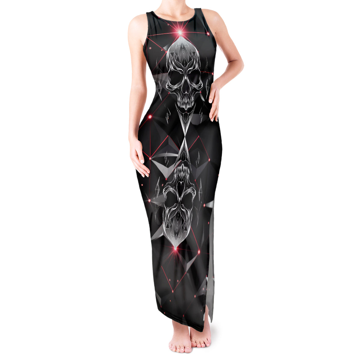 Diamond Skull Tank Maxi Dress Shine Bright Like Diamond - Wonder Print Shop