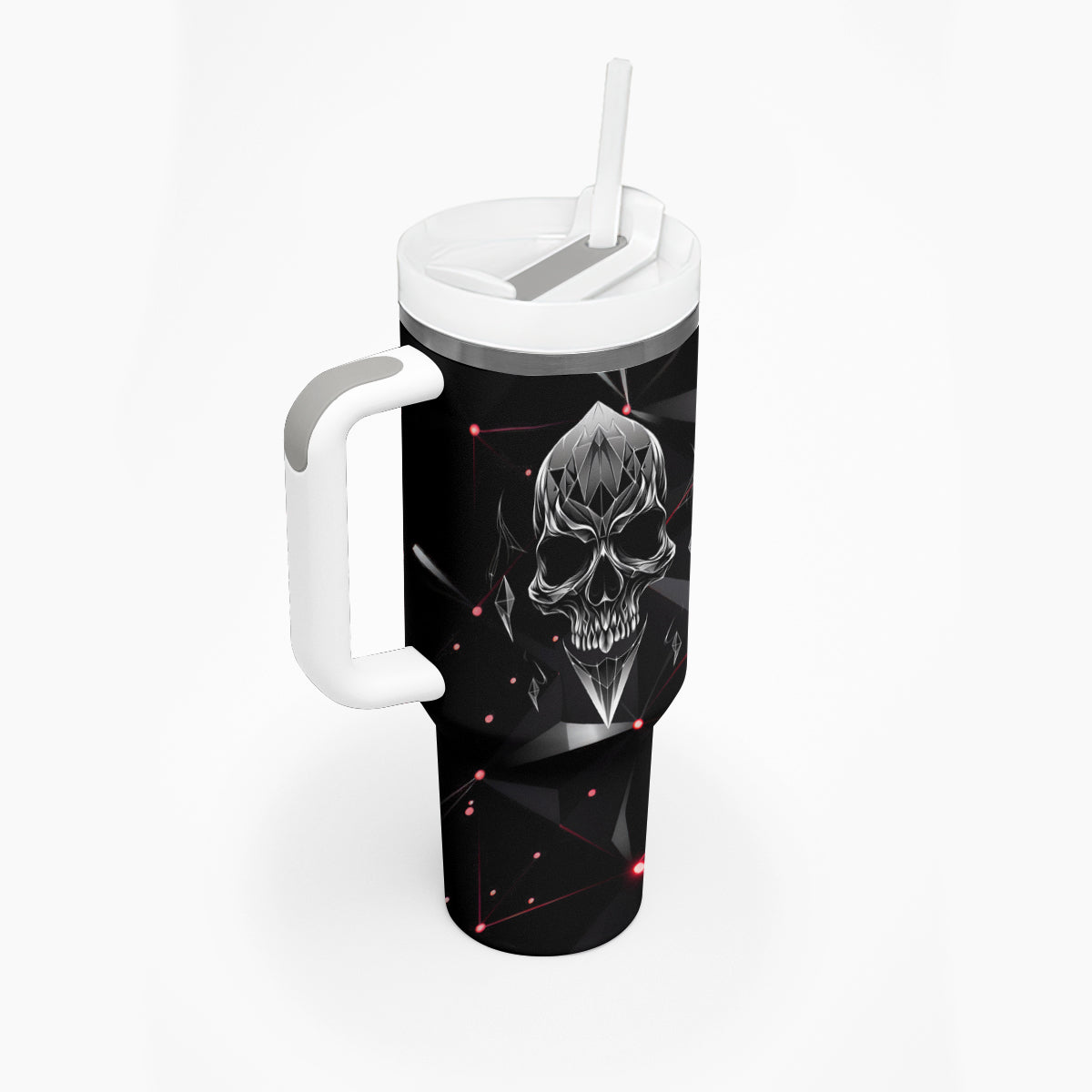 Diamond Skull Tumbler With Handle Shine Bright Like Diamond - Wonder Print Shop