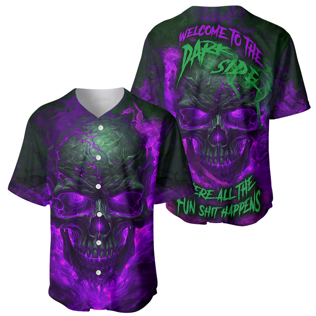Horor Skull Baseball Jersey Welcome to the Dark side - Wonder Print Shop