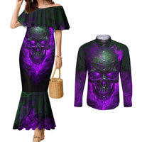 horor-skull-couples-matching-mermaid-dress-and-long-sleeve-button-shirts-welcome-to-the-dark-side