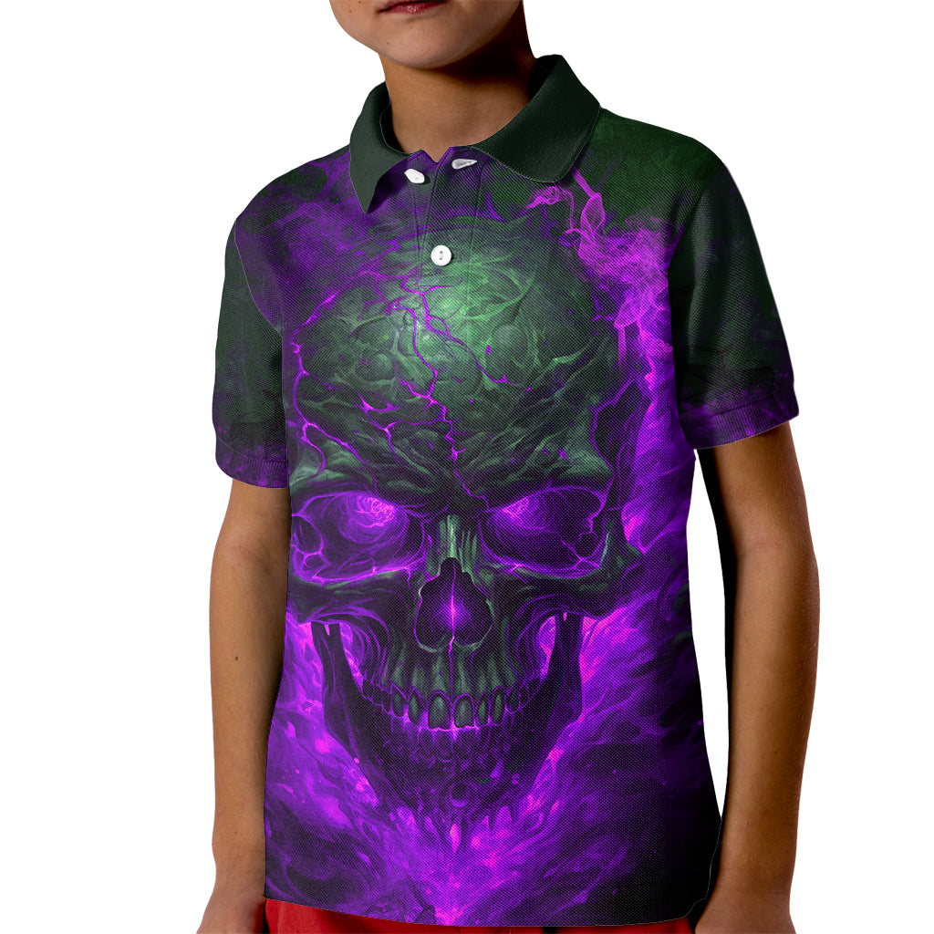 Horor Skull Kid Polo Shirt Welcome to the Dark side - Wonder Print Shop