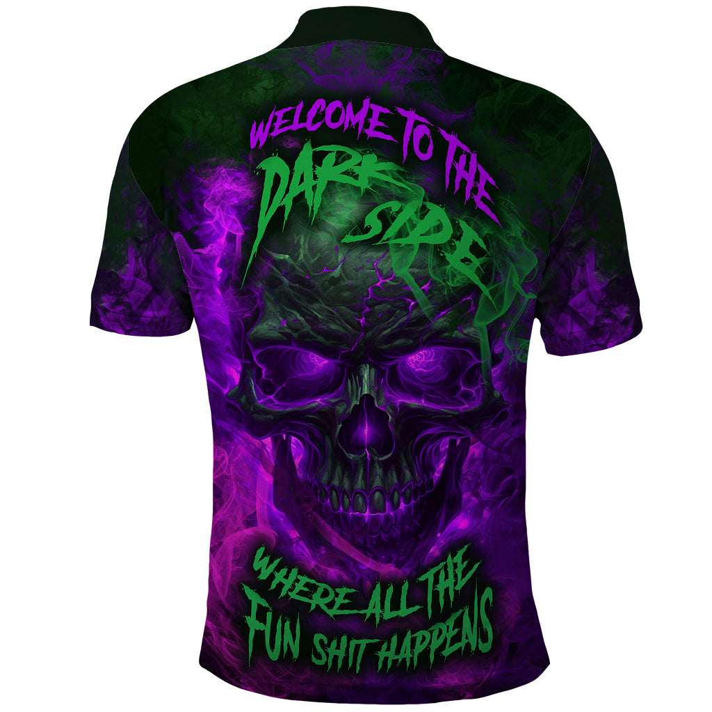 Horor Skull Polo Shirt Welcome to the Dark side - Wonder Print Shop