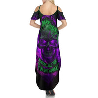 Horor Skull Summer Maxi Dress Welcome to the Dark side - Wonder Print Shop