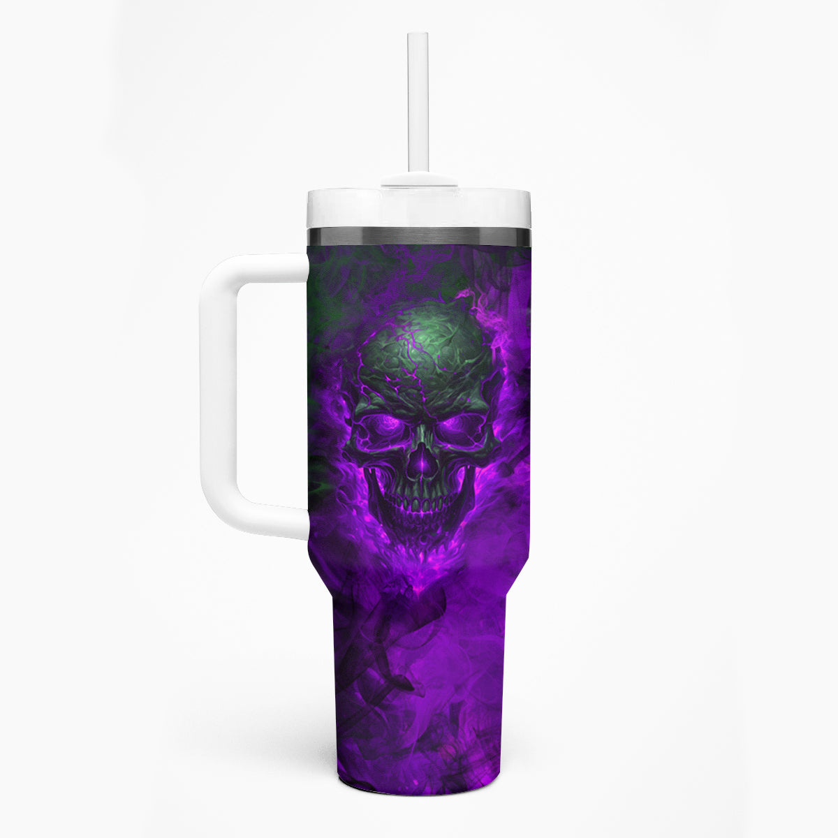 Horor Skull Tumbler With Handle Welcome to the Dark side - Wonder Print Shop