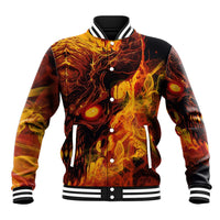 Fire Skull Baseball Jacket You inspire my Inner serial Killed - Wonder Print Shop
