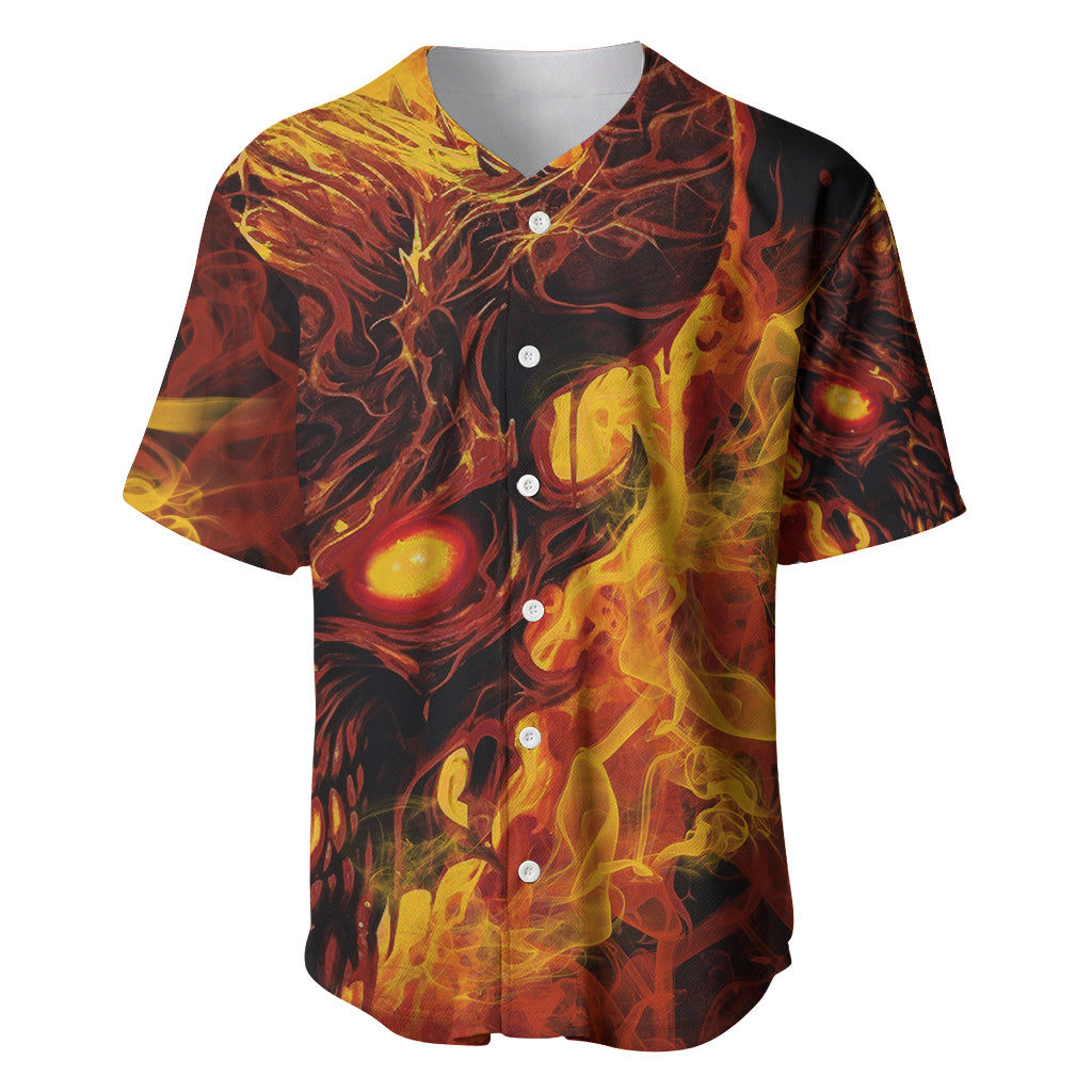 Fire Skull Baseball Jersey You inspire my Inner serial Killed - Wonder Print Shop