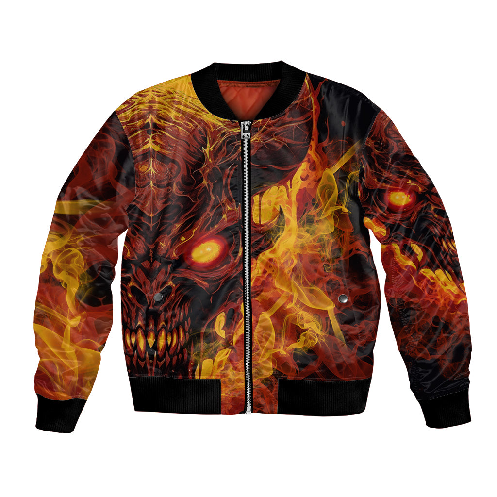 Fire Skull Bomber Jacket You inspire my Inner serial Killed - Wonder Print Shop