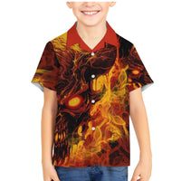 Fire Skull Family Matching Mermaid Dress and Hawaiian Shirt You inspire my Inner serial Killed - Wonder Print Shop
