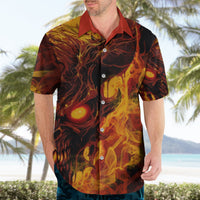 Fire Skull Hawaiian Shirt You inspire my Inner serial Killed - Wonder Print Shop