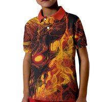 Fire Skull Kid Polo Shirt You inspire my Inner serial Killed - Wonder Print Shop